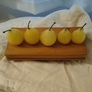 Set of 5 pear candles 🍐🕯️